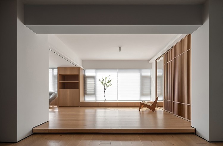 原木風三居室裝客廳修效果圖