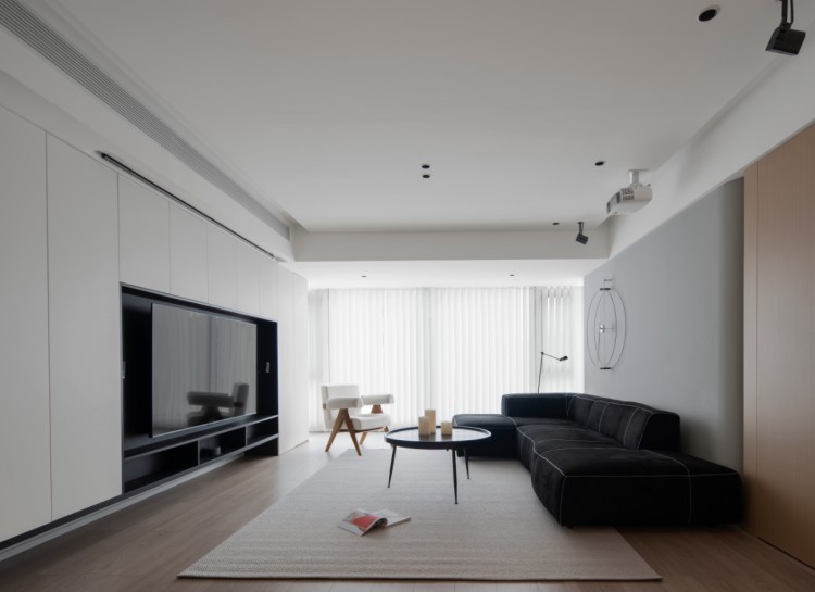 現代簡約三居室客廳裝修效果圖