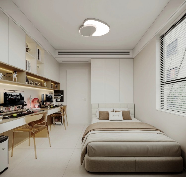 現代奶油風三居室兒童房裝修效果圖