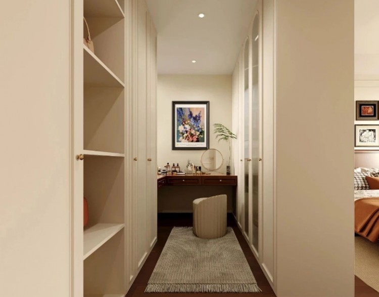 現代中式三居室衣帽間裝修效果圖