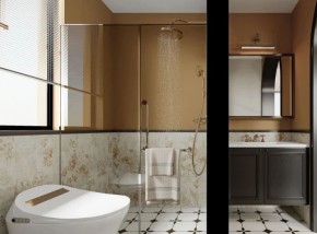 復古美式三居室衛生間裝修效果圖