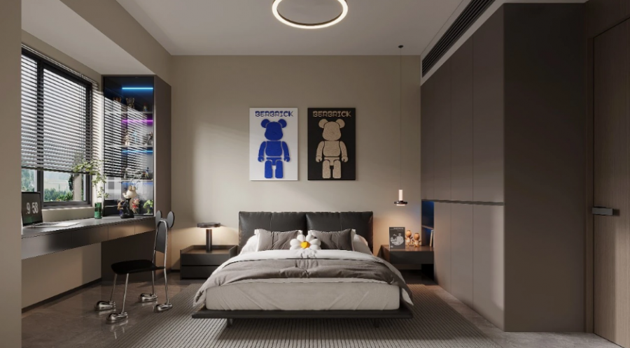 意式輕奢三居室兒童房裝修效果