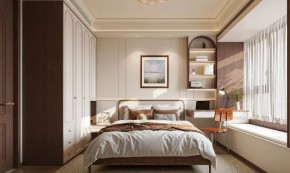 中古風三居室臥室裝修效果圖