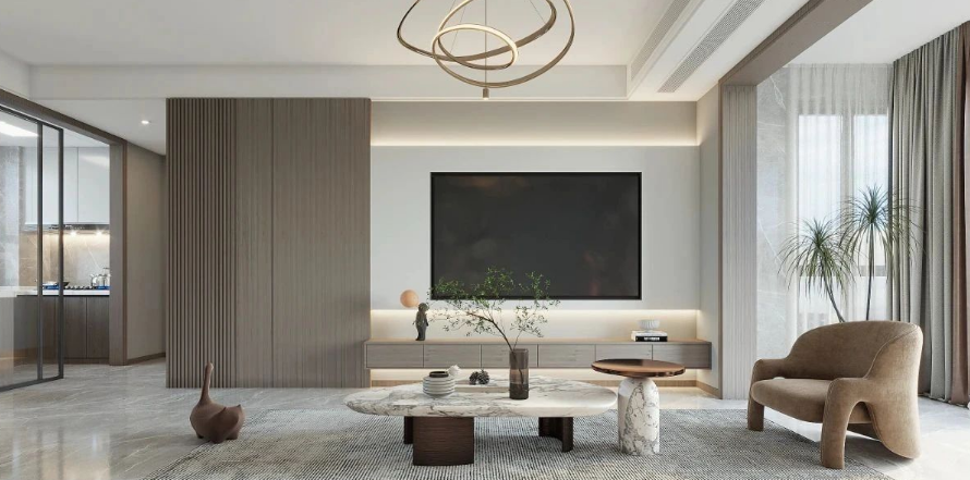 現代簡約兩居室客廳裝修效果圖