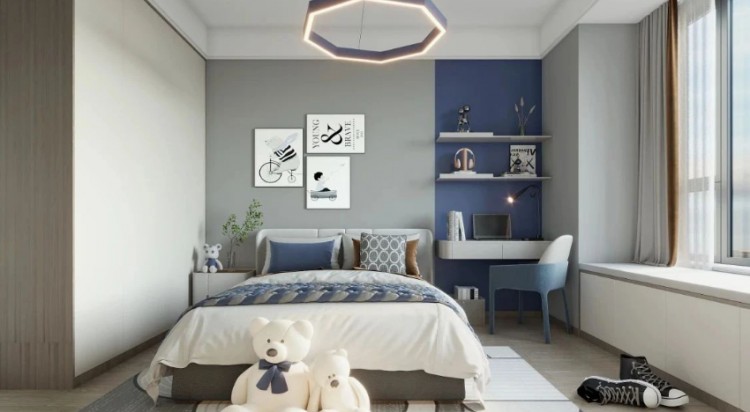 現代簡約兩居室兒童房裝修效果圖