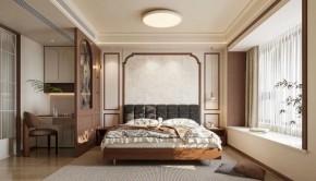 中古風三居室臥室裝修效果圖