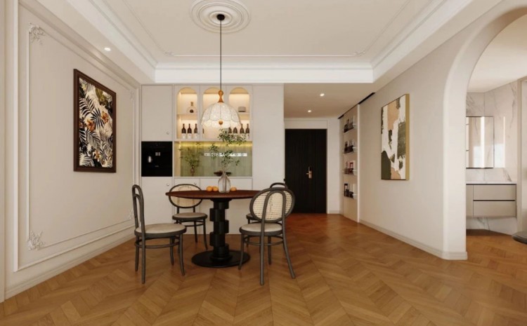 法式風格三居室餐廳裝修效果圖