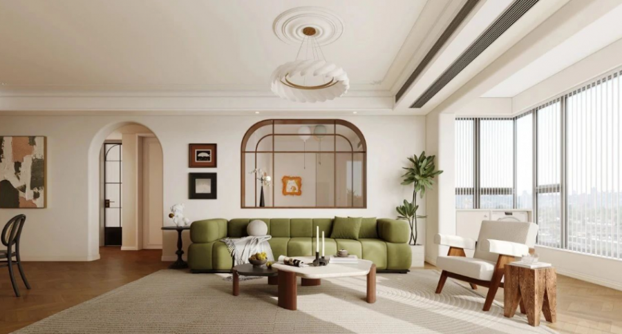 法式風格三居室裝修效果圖