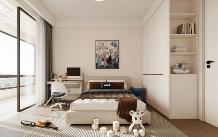 現代簡約三居室兒童房裝修效果圖