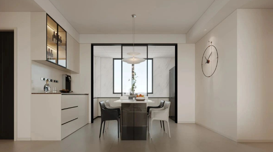 現代簡約三居室餐廳裝修效果圖