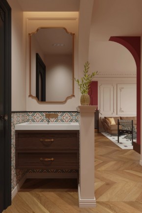 法式中古風三居室衛生間裝修效果圖