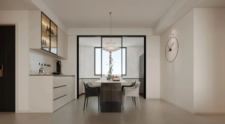 現代簡約三居室餐廳裝修效果圖