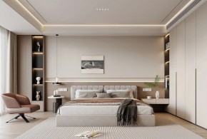 極簡意式三居室臥室裝修效果圖