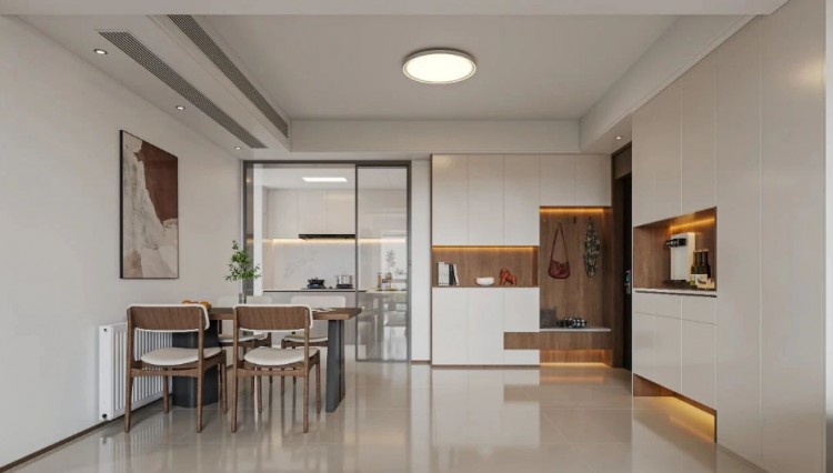 現代簡約三居室餐廳裝修效果圖