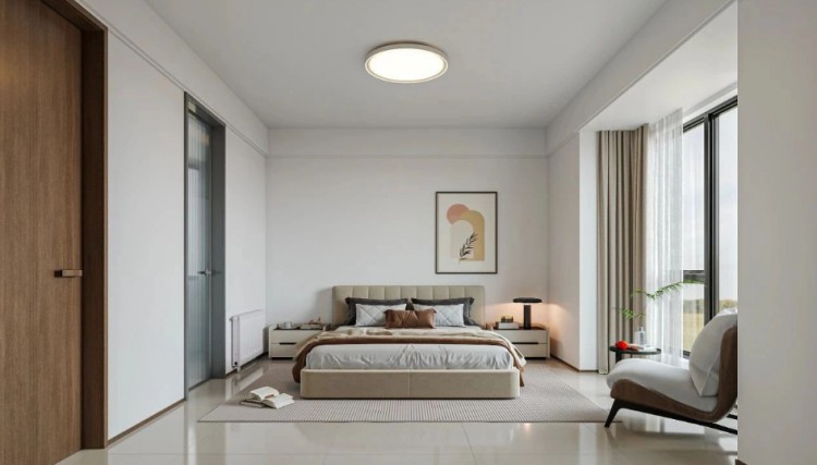 現代簡約三居室臥室裝修效果圖
