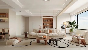 現代簡約三居室客廳裝修效果圖