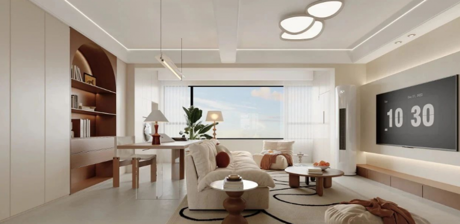 現代簡約三居室客廳裝修效果圖