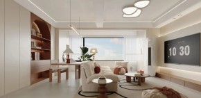 現代簡約三居室客廳裝修效果圖