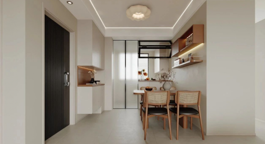 現代簡約三居室餐廳裝修效果圖