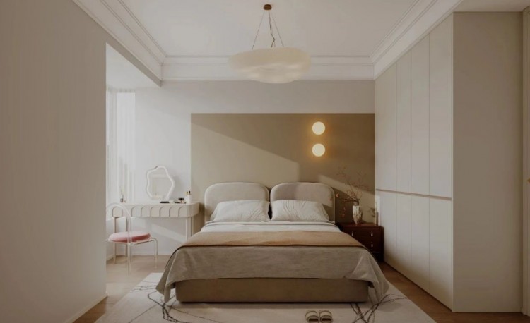 法式中古風三居室臥室裝修效果圖