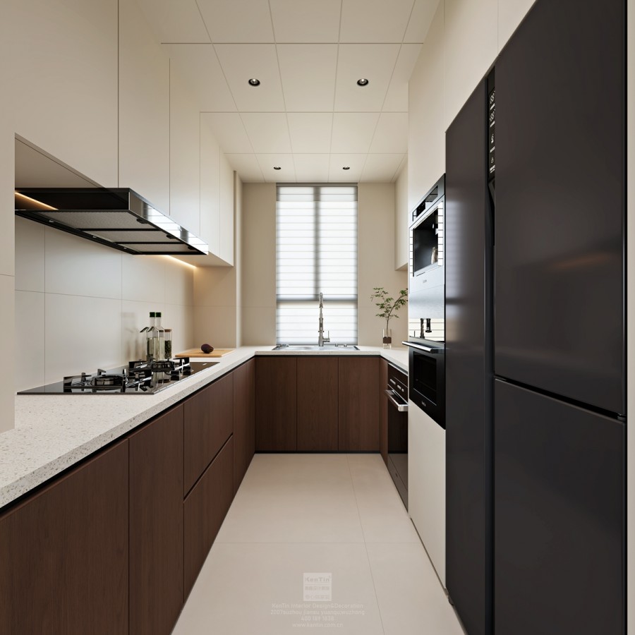 云棲隱山中古風三居室櫥柜裝修效果圖