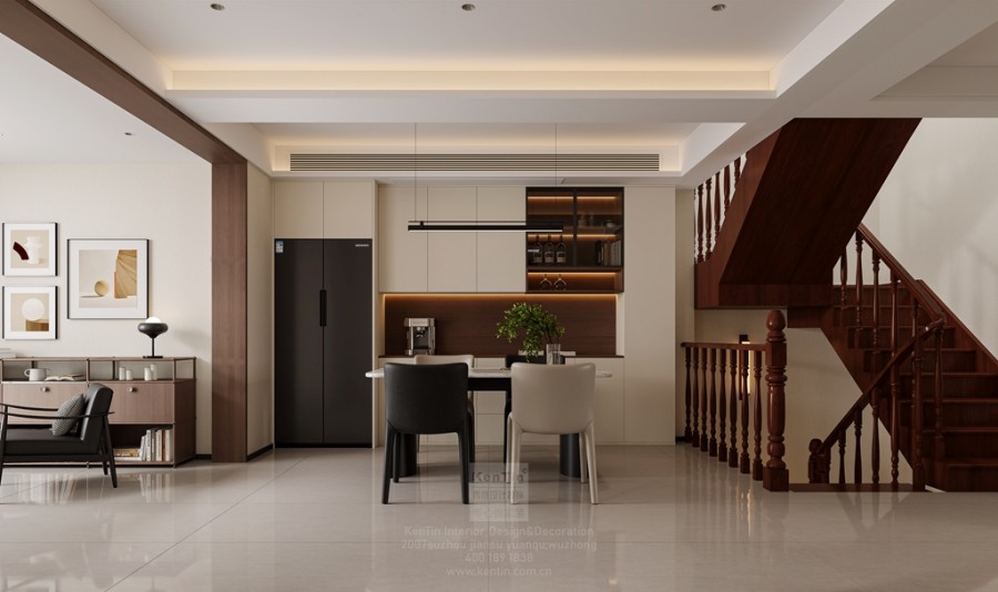 石湖之韻宋氏美學(xué)復(fù)式餐廳裝修效果圖