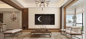 新中式三居室客廳裝修效果圖