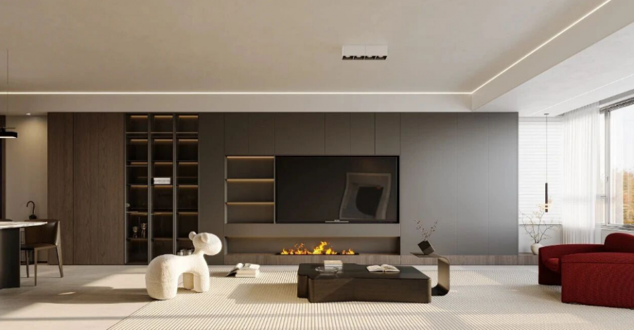 現代簡約三居室客廳裝修效果圖