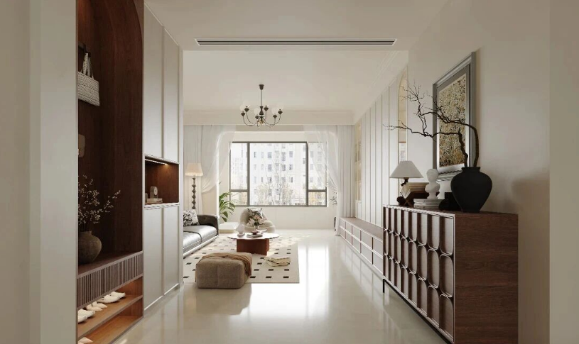 現代簡約三居室玄關裝修效果圖