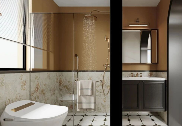 復古美式三居室衛生間裝修效果圖