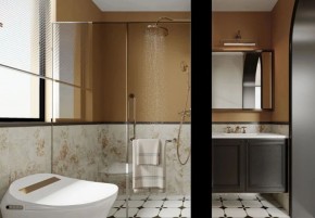 復古美式三居室衛生間裝修效果圖