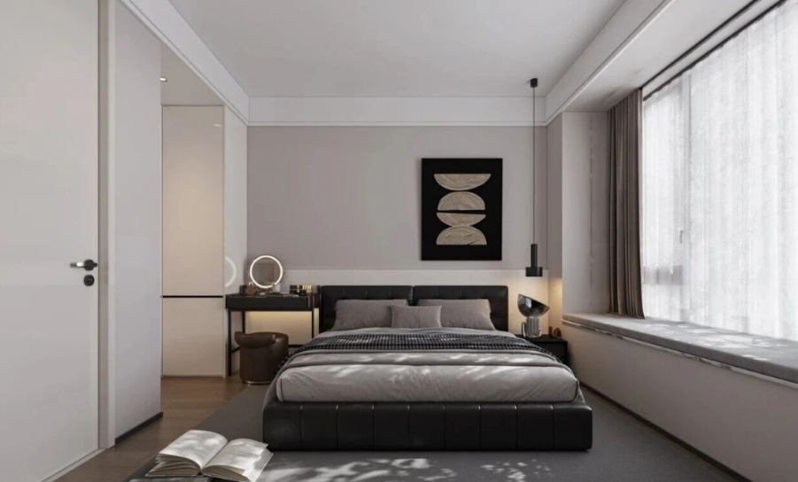 現代簡約三居室臥室裝修效果圖