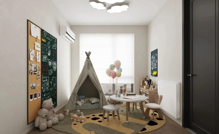 現代法式三居室兒童房裝修效果圖