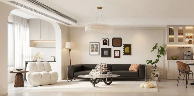 現代法式三居室裝修效果圖