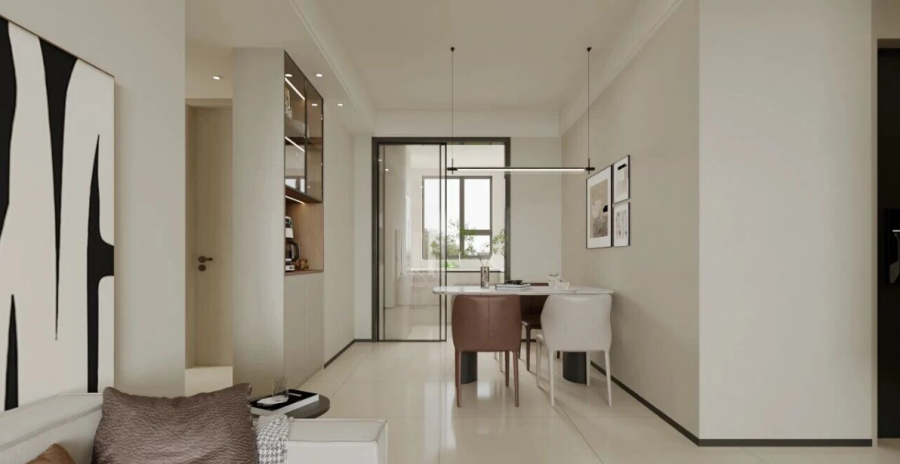 現代簡約三居室餐廳裝修效果圖