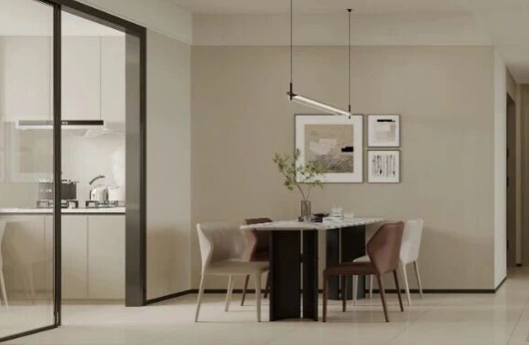 現(xiàn)代簡(jiǎn)約三居室餐廳裝修效果圖