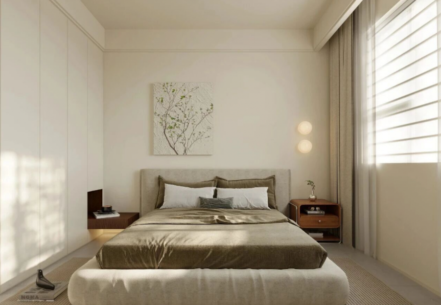 中古風三居室臥室裝修效果圖