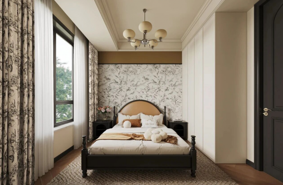 法式中古三居室臥室裝修效果圖