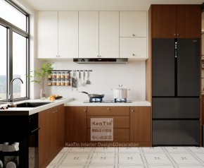 泓悅府疊墅法式中古廚房裝修效果圖