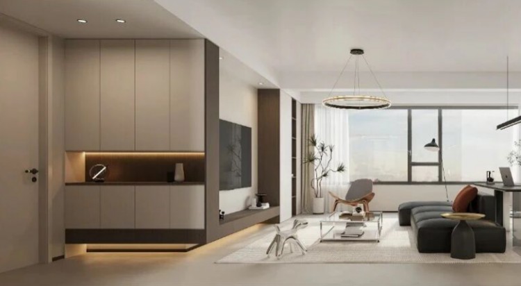 現(xiàn)代簡(jiǎn)約三居室玄關(guān)裝修效果圖