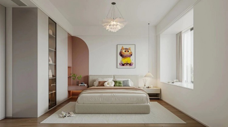 現(xiàn)代簡(jiǎn)約三居室臥室裝修效果圖