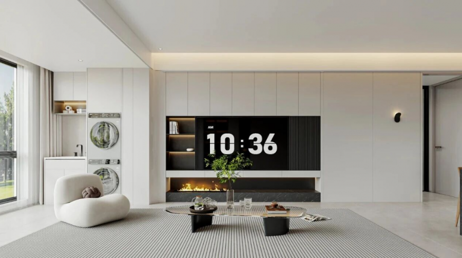 現代簡約三居室客廳裝修效果圖