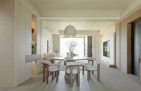 原木風(fēng)三居室餐廳裝修效果圖