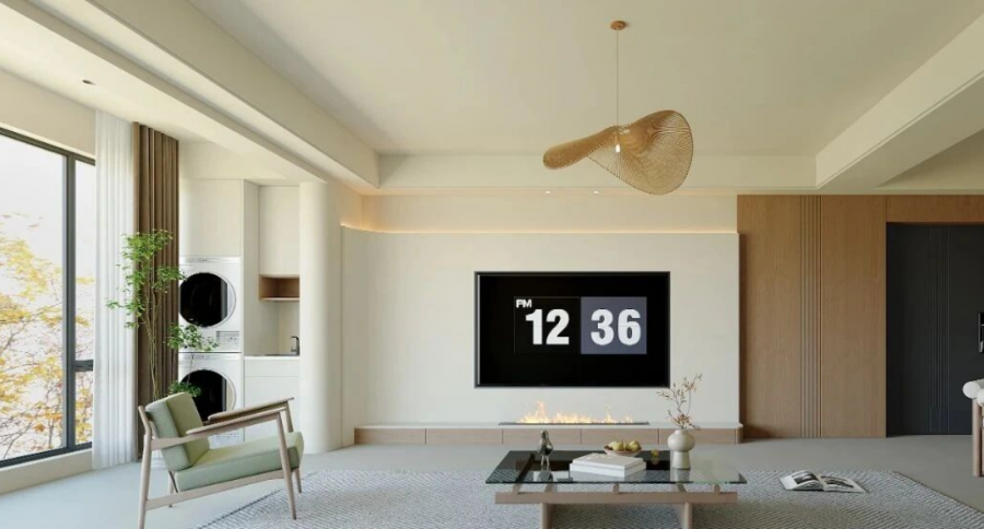 原木風三居室裝修效果圖