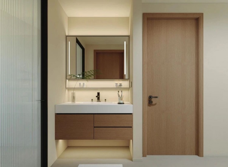 原木風三居室衛生間裝修效果圖