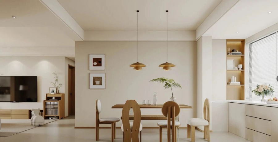 現(xiàn)代簡(jiǎn)約三居室餐廳裝修效果圖