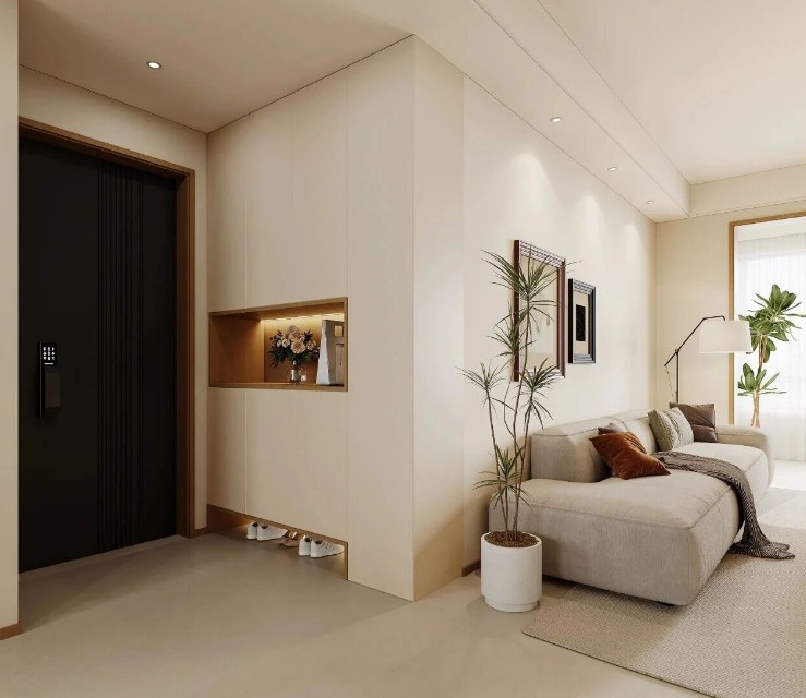 現(xiàn)代簡(jiǎn)約三居室玄關(guān)裝修效果圖