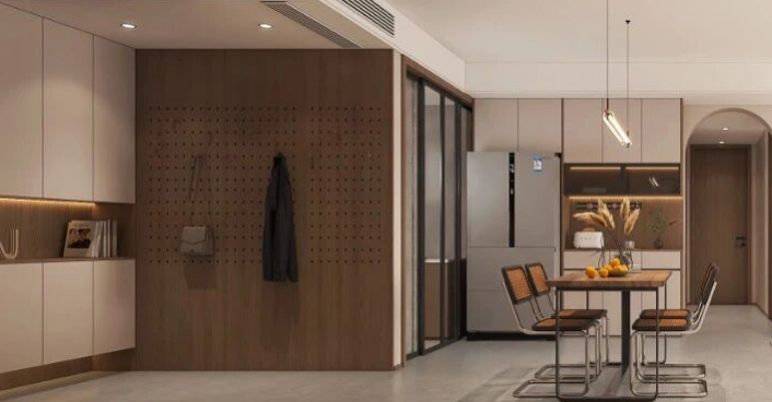 簡約田園風(fēng)三居室玄關(guān)裝修效果圖