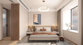 簡約田園風三居室臥室裝修效果圖