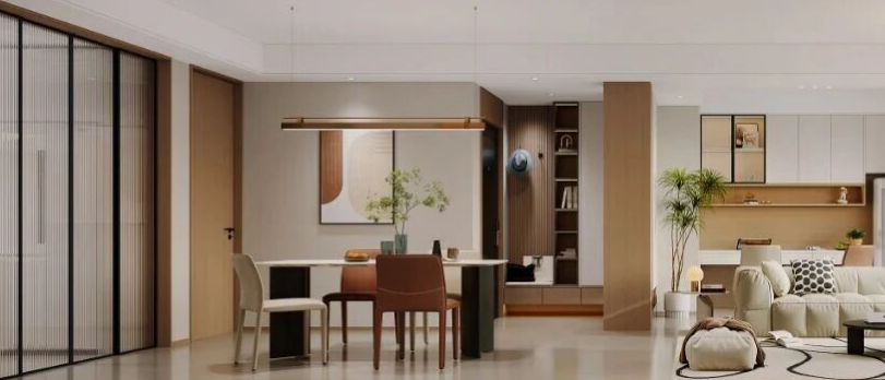 現代簡約三居室餐廳裝修效果圖